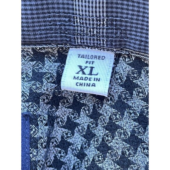 Robert Graham Shirt Men's L Blue Houndstooth  Long Sleeve Button Down Shirt - Picture 4 of 16